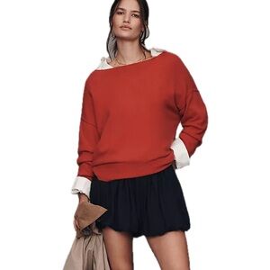 Anthropologie The Haley Boat-Neck Wool Blend Sweater